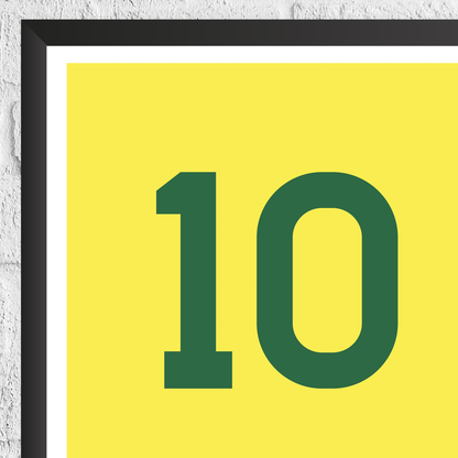 Pele Brazil Legend Stats Print