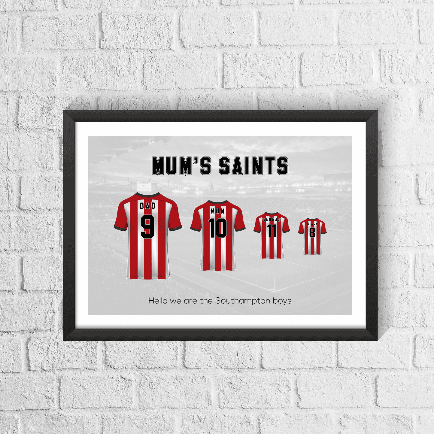 Personalised Southampton Family Print