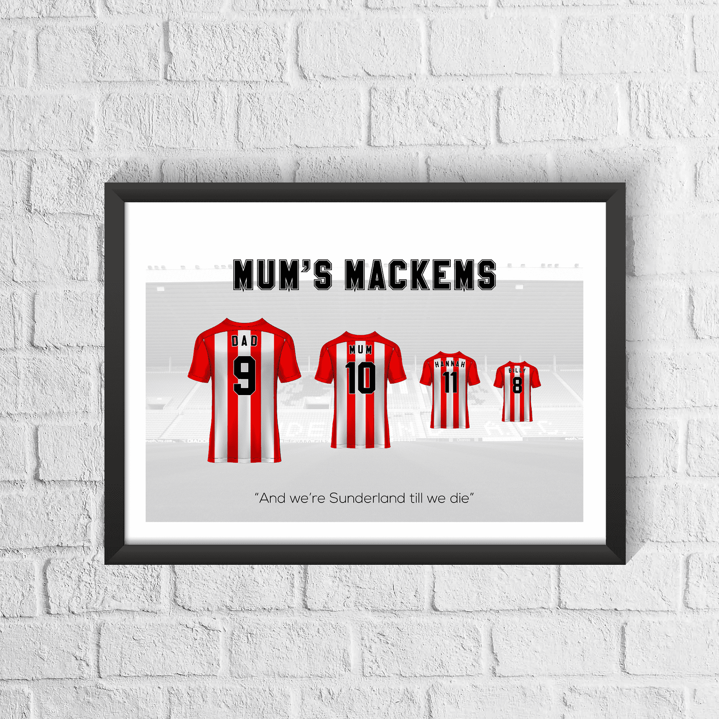 Personalised Sunderland Family Print