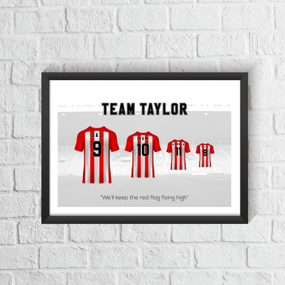 Personalised Sunderland Family Print