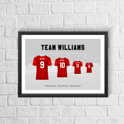 Personalised Wrexham Family Print