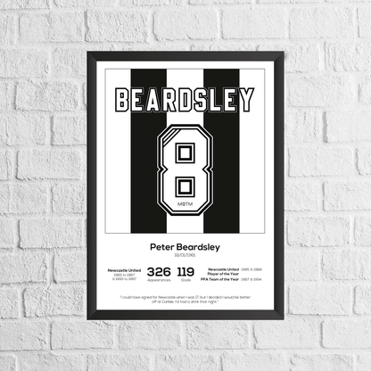 Peter Beardsley Legend Stats Print
