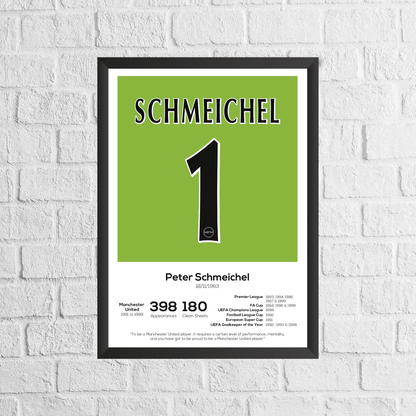 Peter Schmeichel Legend Stats Print