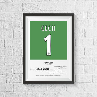 Petr Cech Chelsea Legend Stats Print