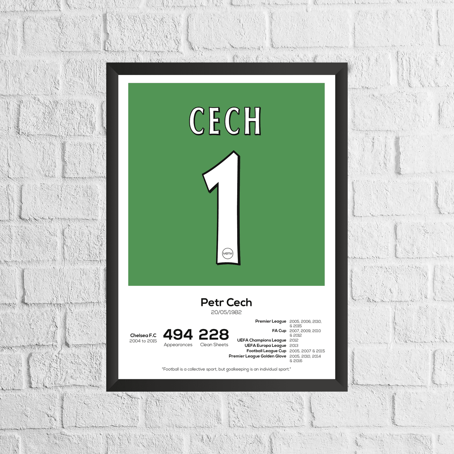 Petr Cech Legend Stats Print