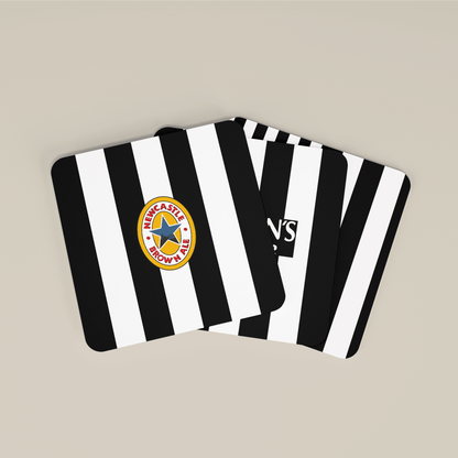 Newcastle United Retro Home Kits Football Coasters - Set of 4