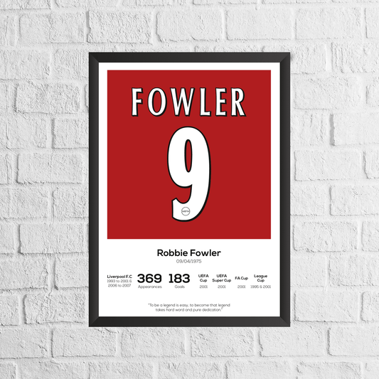 Robbie Fowler Legend Stats Print