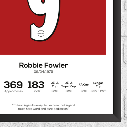 Robbie Fowler Legend Stats Print