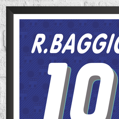 Roberto Baggio Italy Legend Stats Print