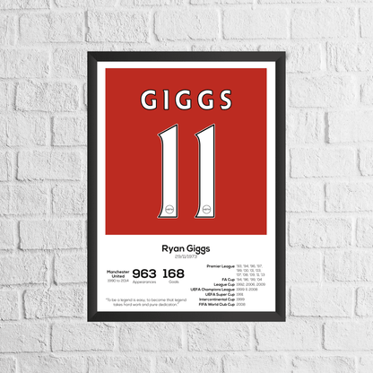 Ryan Giggs Legend Stats Print