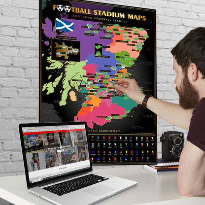 Scotland Football Stadium Scratch-Off Map