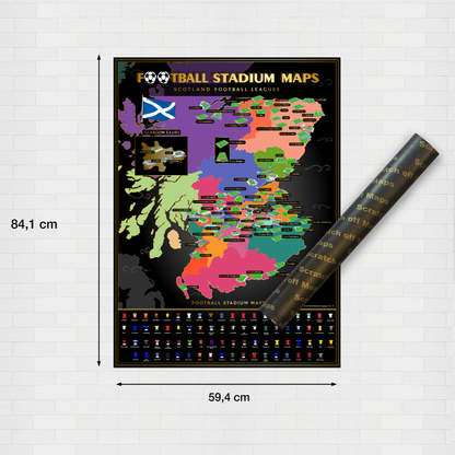 Scotland Football Stadium Scratch-Off Map