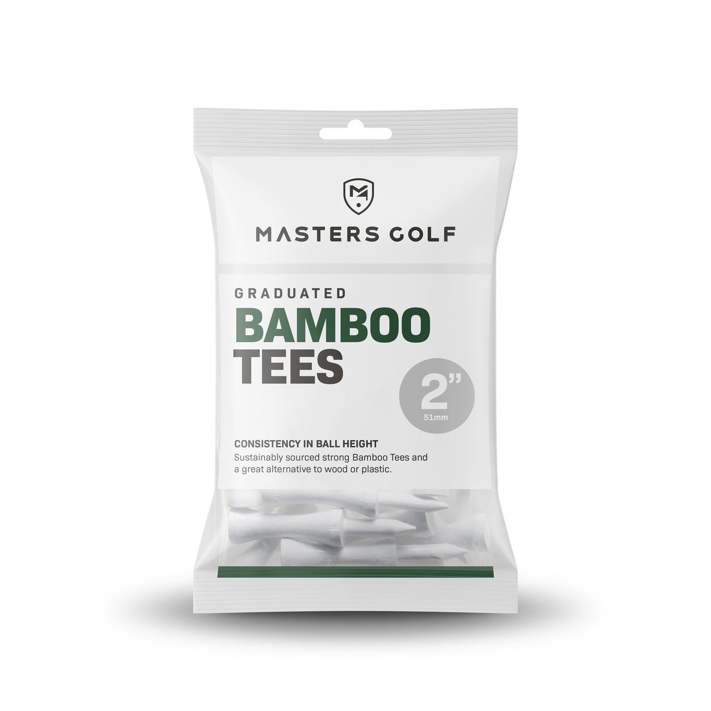 Masters Bamboo Graduated Tees (Bag of 20)