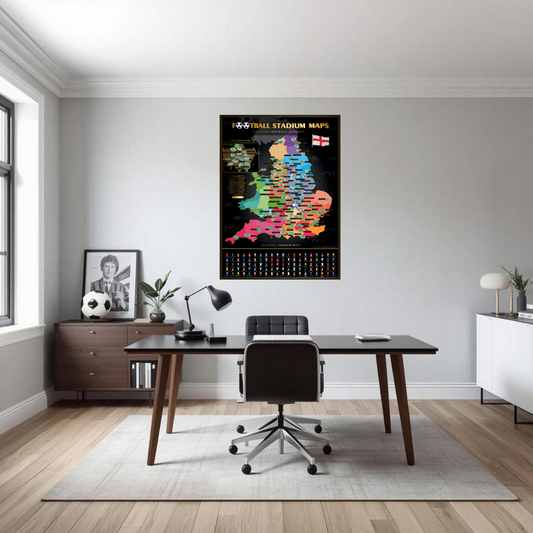 England Football Stadium Scratch-Off Map 25/26