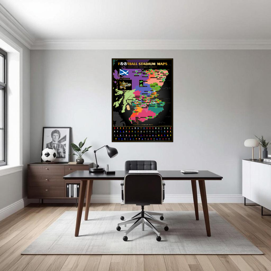 Scotland Football Stadium Scratch-Off Map