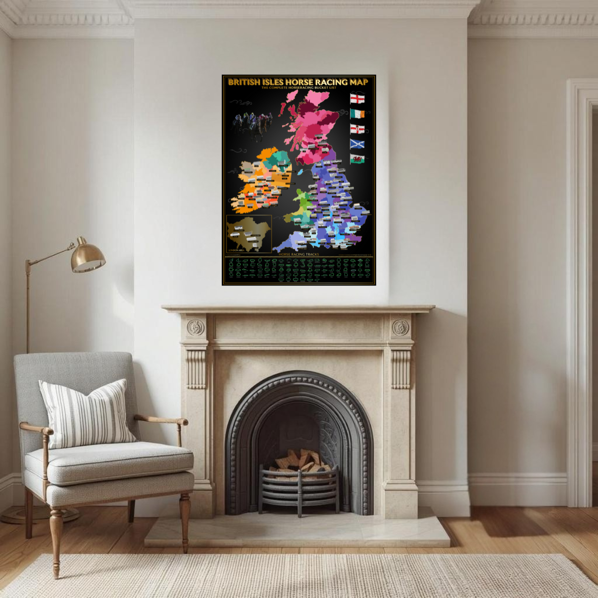 British Isles Horse Racing Map