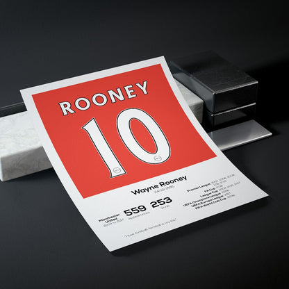 Wayne Rooney Legend Stats Print