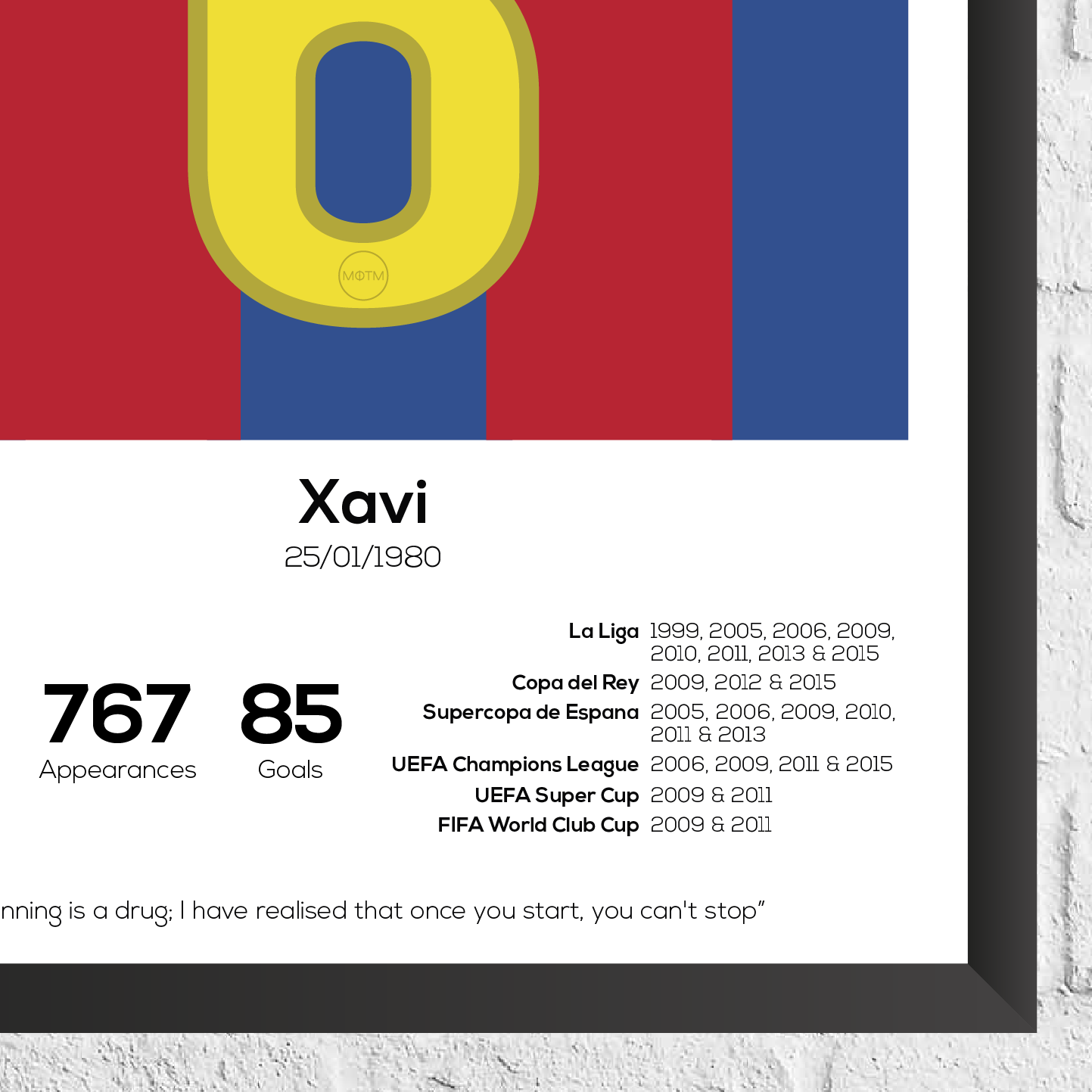 Xavi Legend Stats Print