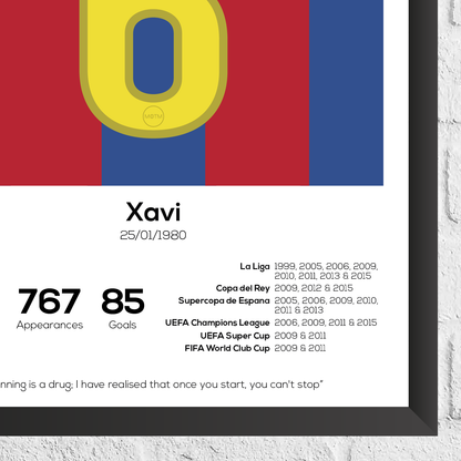 Xavi Legend Stats Print