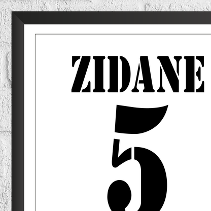 Zinedine Zidane Legend Stats Print