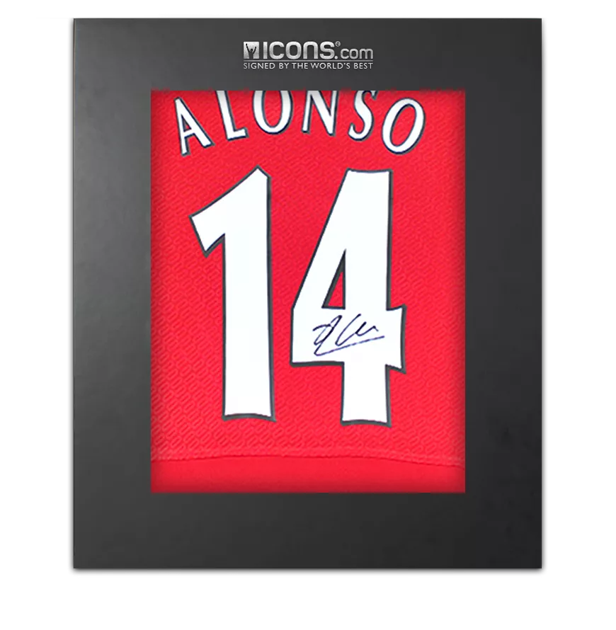 Xabi Alonso Back Signed Liverpool FC 2005 Home Shirt In Deluxe Packaging