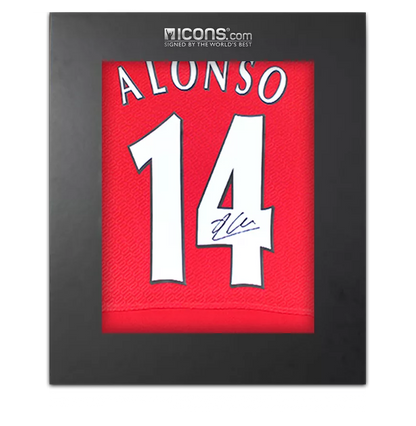 Xabi Alonso Back Signed Liverpool FC 2005 Home Shirt In Deluxe Packaging