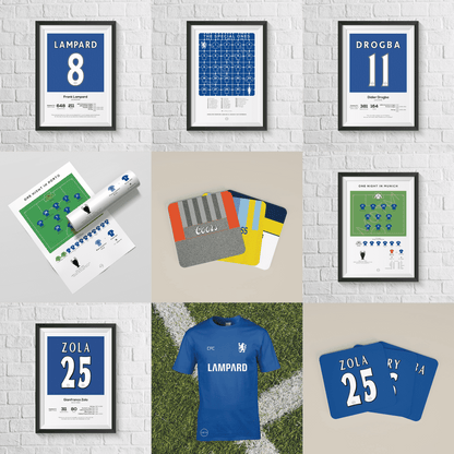 Chelsea vs Bayern Munich 2012 Champions League Final Print - Man of The Match Football