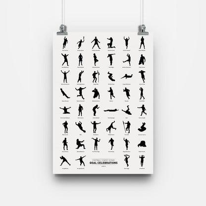 Football's Greatest Goal Celebrations Print - Man of The Match Football