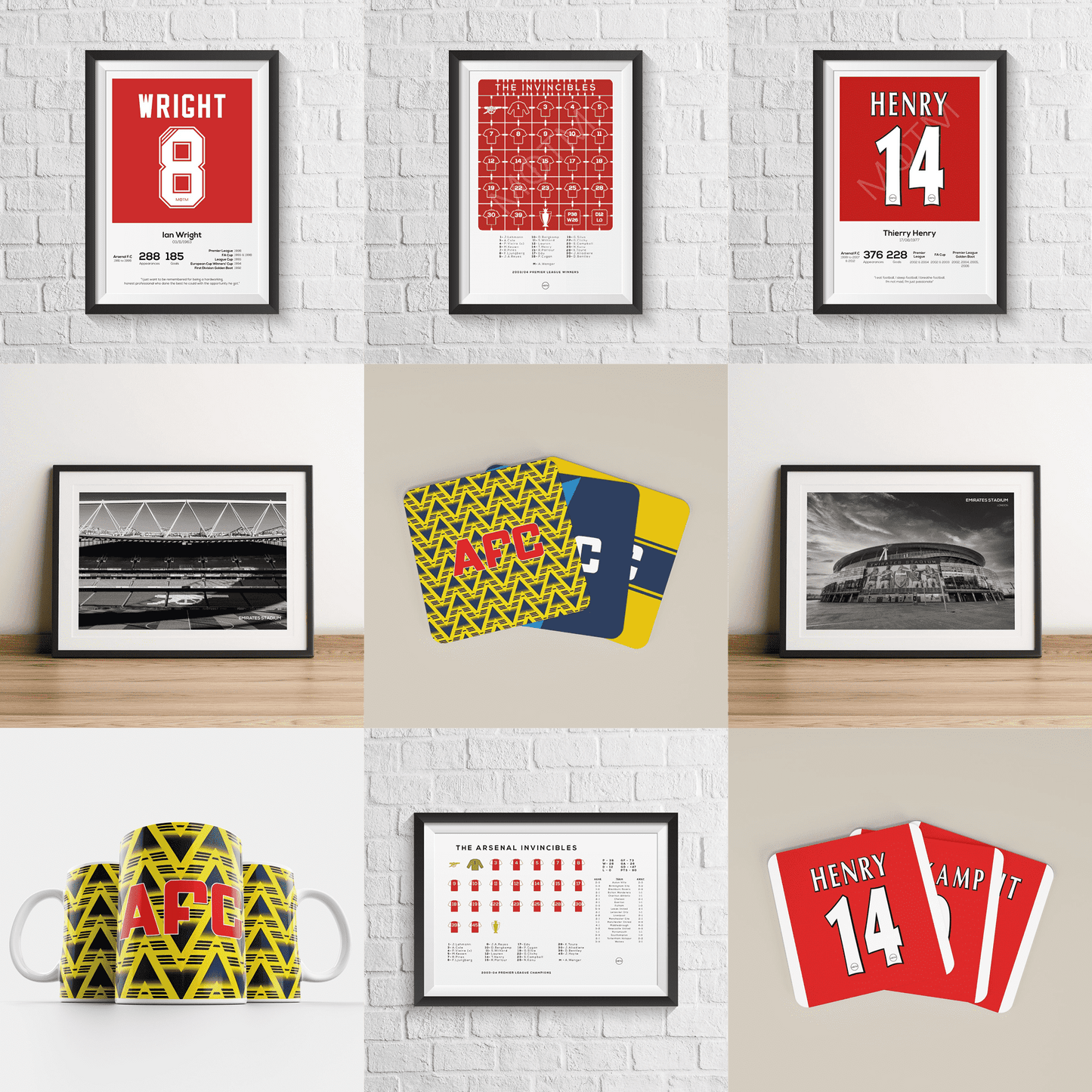 Thierry Henry Arsenal Legend Stats Print - Man of The Match Football