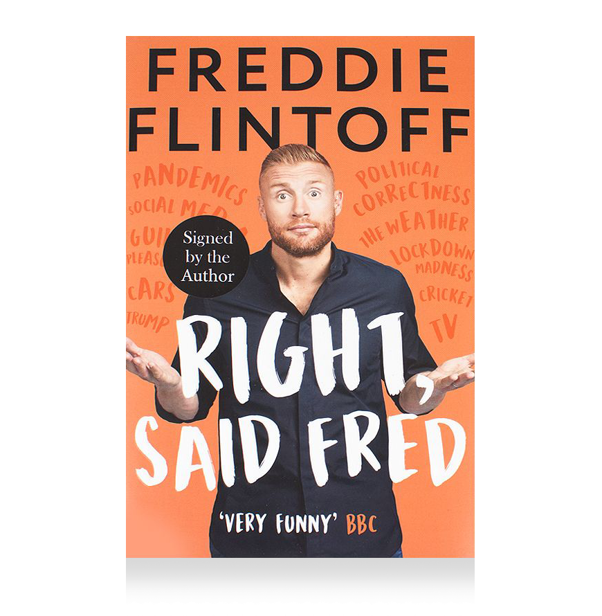 Andrew Flintoff Signed Book: Right Said Fred