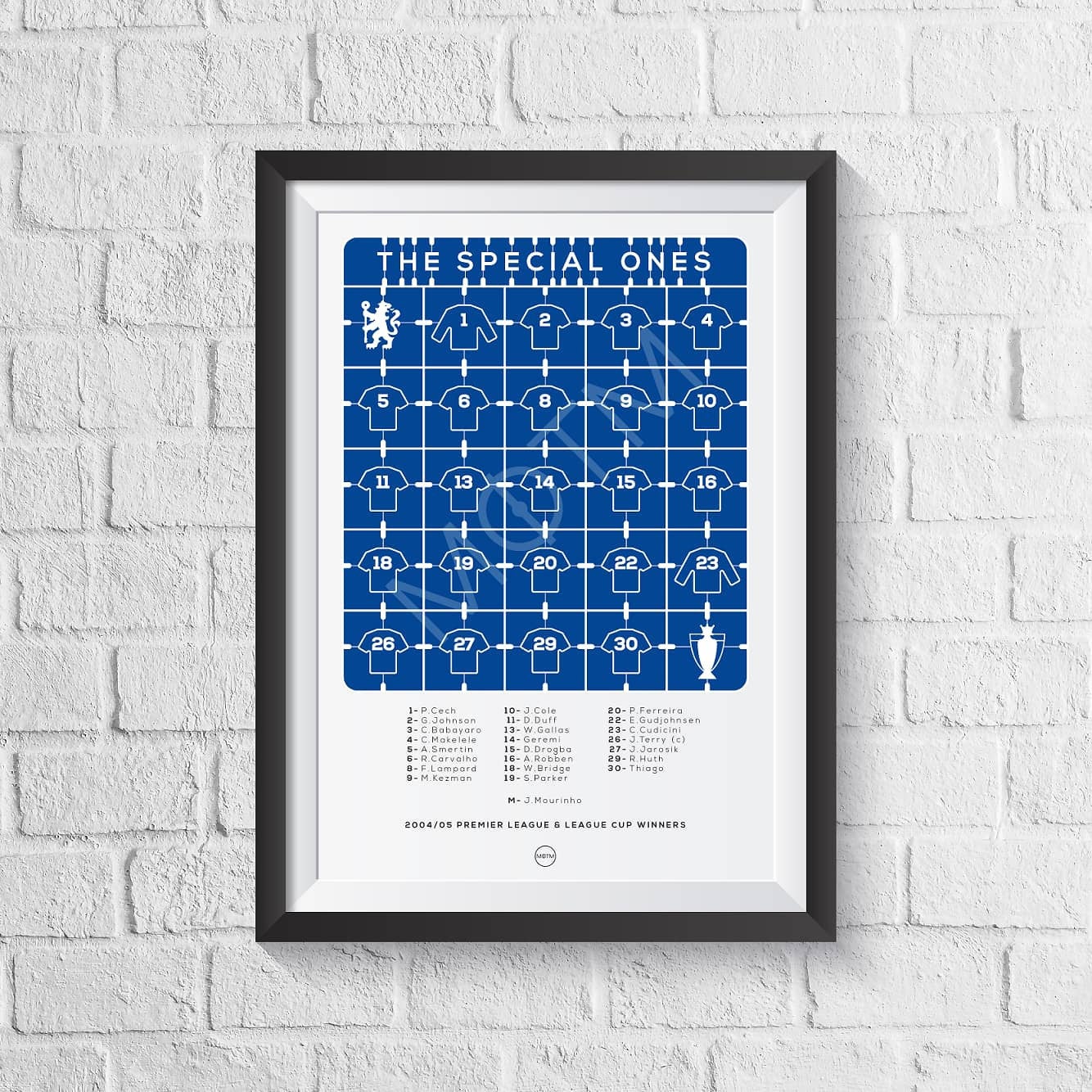 Chelsea 'The Special Ones' 2004/2005 Print - Man of The Match Football