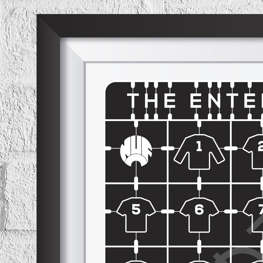 Newcastle United 'The Entertainers' 1995/1997 Print - Man of The Match Football