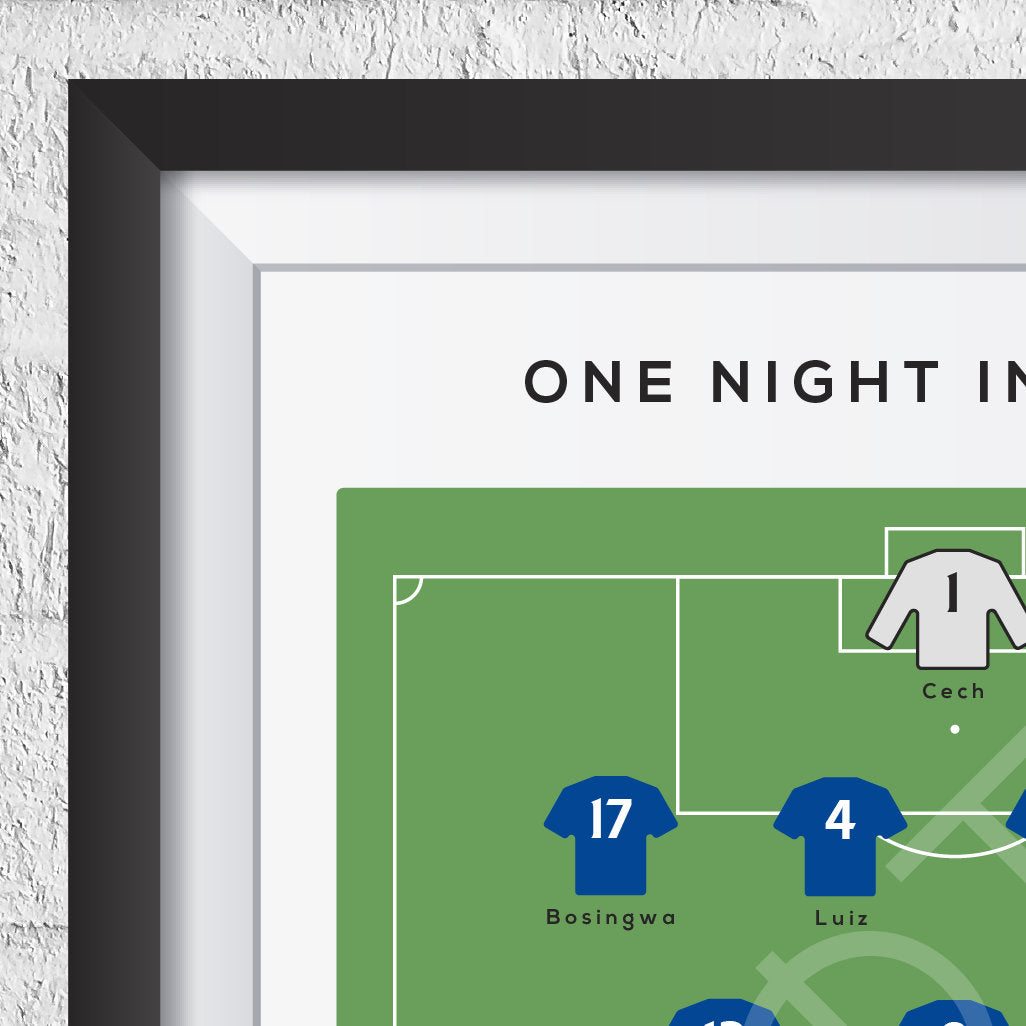 Chelsea vs Bayern Munich 2012 Champions League Final Print - Man of The Match Football