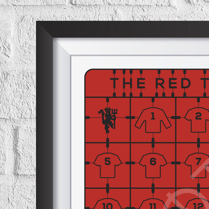 Manchester United 'The Red Trebles' 1998/1999 Print - Man of The Match Football