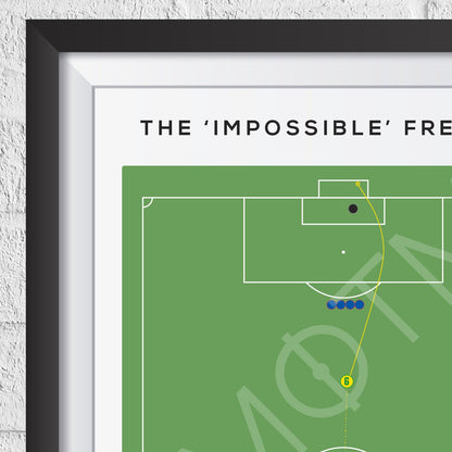 Roberto Carlos The 'Impossible' Free Kick Print - Man of The Match Football