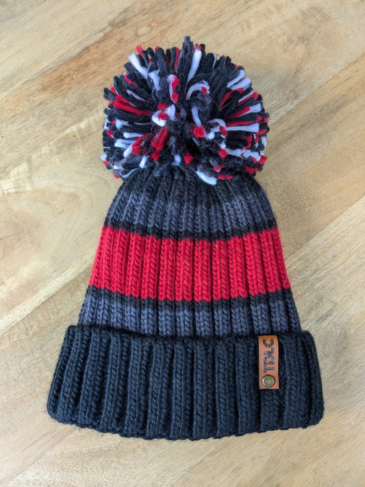 TDLC Col Striped Big Bobble Hat