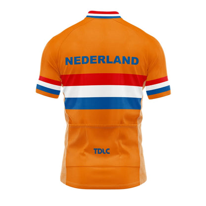 UK CLEARANCE- TDLC Nederland Retro Cycling Jersey